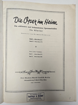 Oper im Heim I, Einleitung